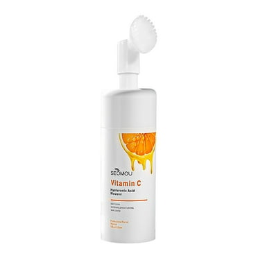EARKITY Face Wash, Face Cleanser, Daily Facial Cleanser, Vitamin C Foaming Face Wash, Acne Dark Spot Remover, Extracts Built-In Silicone Brush | Cleansing & Glowing Skin | Gentle & Hydrating