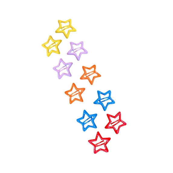 EARKITY Hair Clips, Hair Barrettes, Star Hair Clip, Metal Snap Hair Clips, Hair Accessories for Girls Women Cute Lovely, Colorful, Non-slip