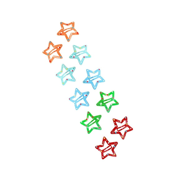 EARKITY Hair Clips, Hair Barrettes, Star Hair Clip, Metal Snap Hair Clips, Hair Accessories for Girls Women Cute Lovely, Colorful, Non-slip