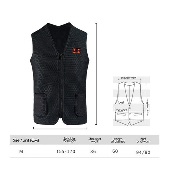 EARKITY Heated Vest for Men Women, Electric Lightweight Heating Vest, Electric Heating Jacket, Winter Warm Outdoor USB Charging Electric Heating Vest, Waterproof Waistcoat For Spring/Winter Outerwear