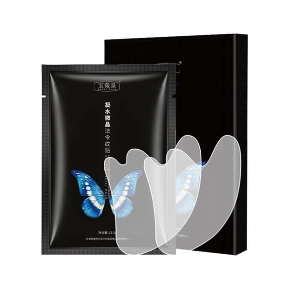 EARKITY Hyaluronic Acid Microcrystalline Lifting Decree Patch, Instant Beauty Face Nutrition Wrinkle Removal Lift Sticker, Instant Beauty Nasolabial Folds Anti-Wrinkle Mask Anti Aging Stickers Face