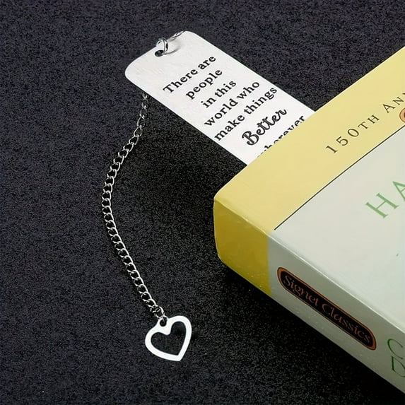 EARKITY Inspirational Bookmark, Appreciation Bookmark with Motivational Words, Stainless Steel Ruler Bookmark Stationery, Inspiration Back-to-school Gift for Kids, Boys, Girls, Students, Book Lovers