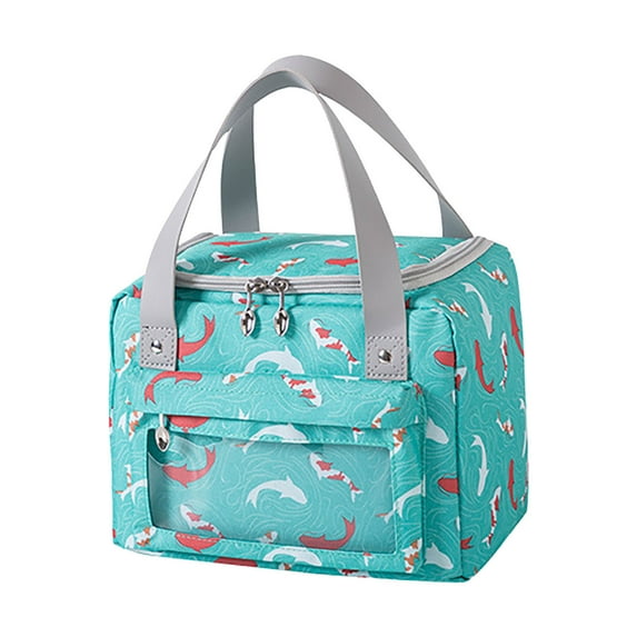 EARKITY Lunch Bag, Reusable Insulated Lunch Box, Portable Cute Lunch Bags, Leakproof Lunch Tote Bag, Easy To Clean Picnic Box Bento Bag for School Office Hiking Travel Outdoor