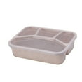 thumbnail image 1 of EARKITY Lunch Box, Wheat Straw Meal Prep Lunch Box, 4 Compartment Snack Containers, Plastic Food Storage Containers, Reusable Food Storage Lunch Containers, Stackable, Microwave and Dishwasher Safe, 1 of 2