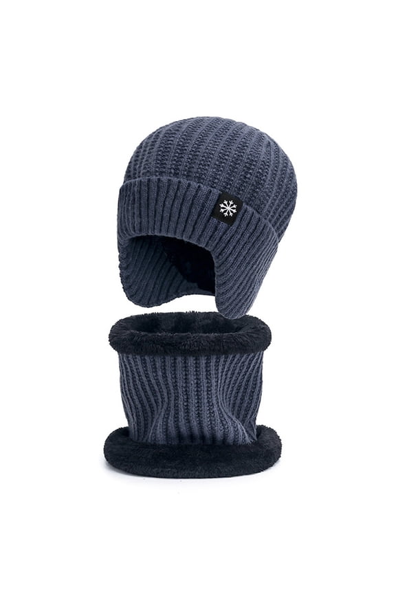 Mens Womens Winter Beanie Hat Scarf Set, Warm Knit Thick Fleece Lined Skull Cap Neck Warmer for Men Women, Knitted Beanie Hats, Winter Hats, Winter Knit Warm Hats Scarf