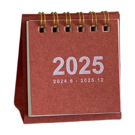 EARKITY Mini Desk Calendar 2025, Standing Flip Small Desk Calendar, 2025 Monthly Desktop Calendar, Suit for Home School Office Table Desk Decoration
