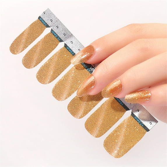 EARKITY Nail Art Stickers, Nail Wraps Real Nail Polish Stickers Fake Nail Tips for Women Girls, Color Nail Polish Strips Wraps DIY Decals Beauty Nail Stickers Full Cover