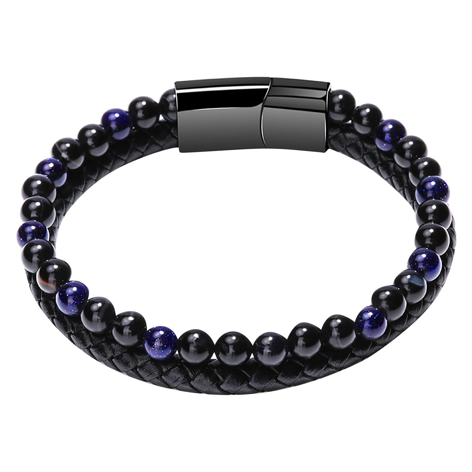 EARKITY Natural Stone Bracelets, Natural Agate Stone Bracelet, Lava ...