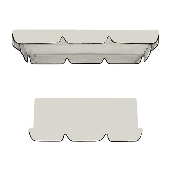 EARKITY Patio Swing Canopy Cover Set, Porch Swing Canopy, Garden Swing Seat Canopy Cover, Swing Replacement Top Cover + Swing Cushion Cover, Waterproof Windproof Anti-UV, for Patio Courtyard Garden