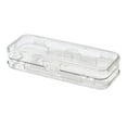 thumbnail image 1 of EARKITY Pencil Box, Stackable Double Deck Pencil Case, Clear Stationery Box with Snap-Tight Lid, Plastic Large Capacity Pen Case Organizer with 4 Compartment for Office Supplies Organization, 1 of 5