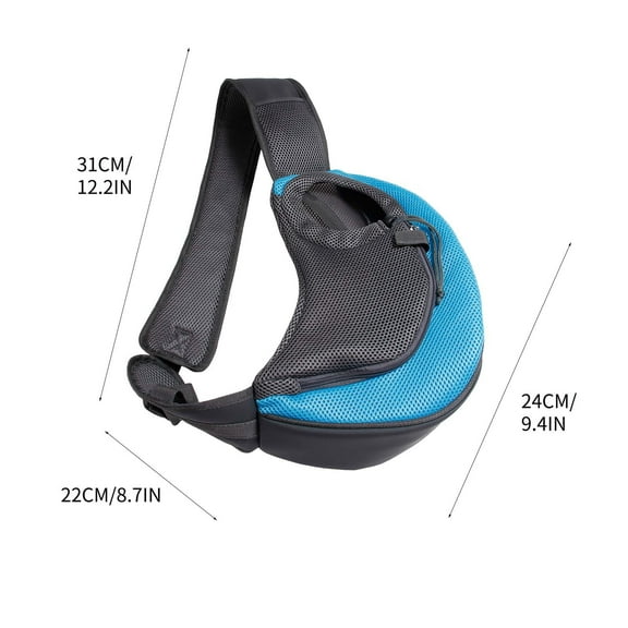 EARKITY Pet Sling Carrier, Pet Dog Sling Carrier, Adjustable Dog Satchel Carrier Bag, Breathable Mesh Portable Travel Safe Pet Sling Shoulder Bag Carrier with Adjustable Non-Slip Shoulder Strap