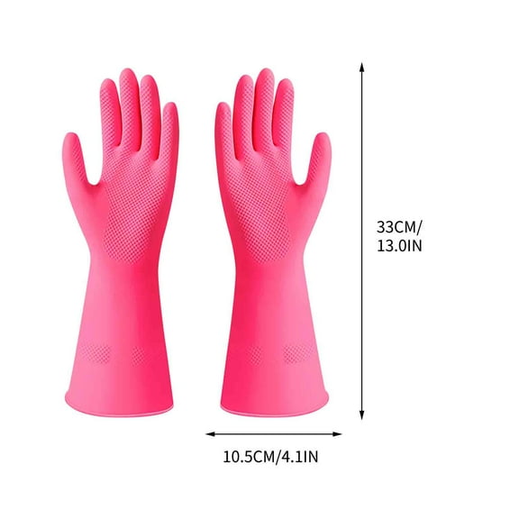 EARKITY Rubber Gloves, Rubber Cleaning Gloves for Dishwashing, Kitchen Gloves for Washing Dishes, Reusable Household Gloves for Bathroom Kitchen Gardening, Flexible Long-lasting and Non-Slip