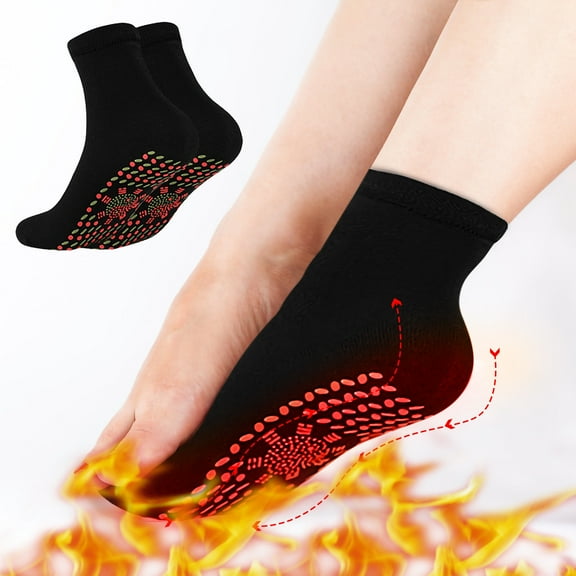 EARKITY Self Heating Socks, Heated Socks, Foot Warmers, Tourmaline Health Sock, Foot Massage Thermotherapeutic Sock for Man Women, Socks for Camping Hiking Skiing Gift