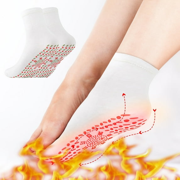 EARKITY Self Heating Socks, Heated Socks, Foot Warmers, Tourmaline Health Sock, Foot Massage Thermotherapeutic Sock for Man Women, Socks for Camping Hiking Skiing Gift