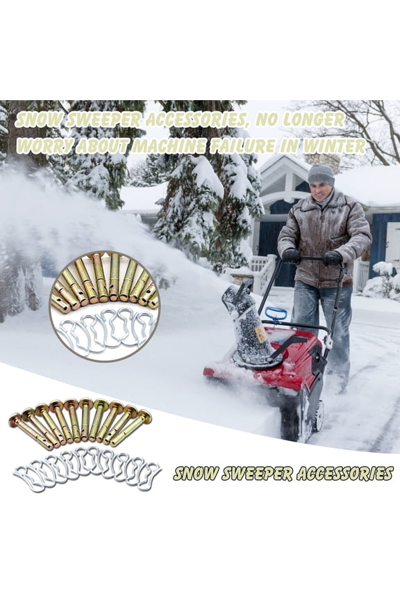 Shear Pins and Cotter Pins Fit for MTD Snowblower - Shear Pins 10pcs and Cotter Pins 10pcs Compatible, Snow Sweeper Accessories, Shear Pin Kit Compatible with MTD Snowblowers
