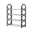 thumbnail image 1 of EARKITY Shoe Rack, Shoe Shelf Storage Organizer, 4 Tiers Metal Shoe Rack, Space Saving Shoe Stand, Shoe Shelf Garage Shelving, Storage Rack for Entryway, Hallway, Living Room, Closet, Dorm Room, 1 of 5