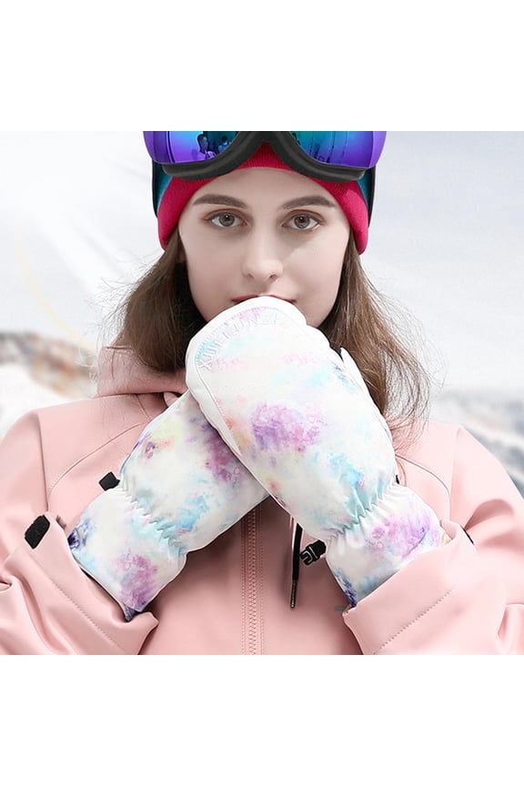 Ski Gloves, Women's Ski Mittens, Waterproof Winter Gloves, Snow Gloves, Waterproof Touchscreen Breathable Warm Winter Snow Snowboard Glove for Cold Weather Gifts for Men Women