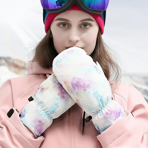 EARKITY Ski Gloves, Women's Ski Mittens, Waterproof Winter Gloves, Snow Gloves, Waterproof Touchscreen Breathable Warm Winter Snow Snowboard Glove for Cold Weather Gifts for Men Women