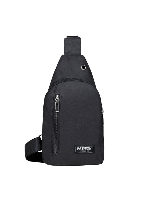 Sling Crossbody Bag, Strap Bag, Chest Bag, Hiking Shoulder Bag, Anti Theft Travel Bag, Unisex Casual Daypack, Sling Backpack with Earphone Hole for Walking Hiking Sports
