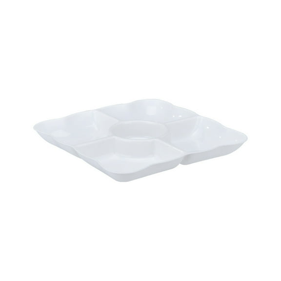 EARKITY Snack Serving Tray, Candy Tray, Plastic Serving Tray with Compartment, Divided Serving Tray, Snack Serving Dish Perfect for Easter Christmas Snack Dessert Cheeses Appetizer Fruits Veggie Nuts