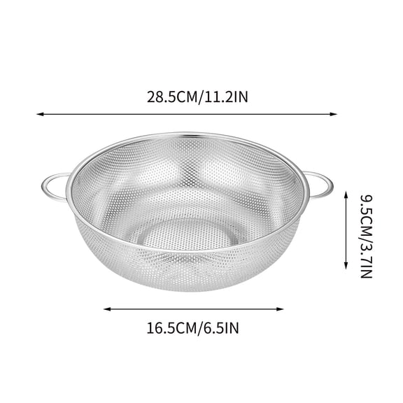 EARKITY Stainless Steel Colander Sieves, Kitchen Fine Mesh Strainer, Mesh Strainer Net Baskets, Straining Screen Basket, Rice Washing Bowl Colander Sieve Sifters for Rice Pasta Noodles Vegetable Fruit