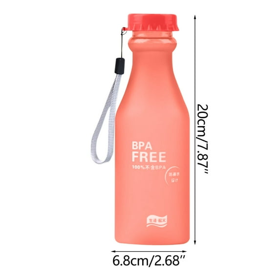 EARKITY Water Bottles, BPA-Free Water Bottle, Sports Water Bottle with Strap, Leakproof Water Jug for Fitness, Frosted Plastic Transparent Water Cup for Kids Adult School Gym Office Travel Outdoor