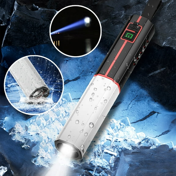EARKITY White Laser Flashlight, Lightweight, Portable, Fast Charging, Long Endurance Design for Camping, Hiking, Night Fishing, Super Bright Miner's Headlight