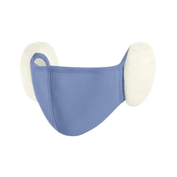 EARKITY Winter Face Cover, Women Half Face Mask, Unisex Winter Warm Windproof Mask with Fluffy Ear Covers, Breathable Mouth Cover, Outdoor Protect Face Cover with Earmuffs for Bicycle Motorcycle