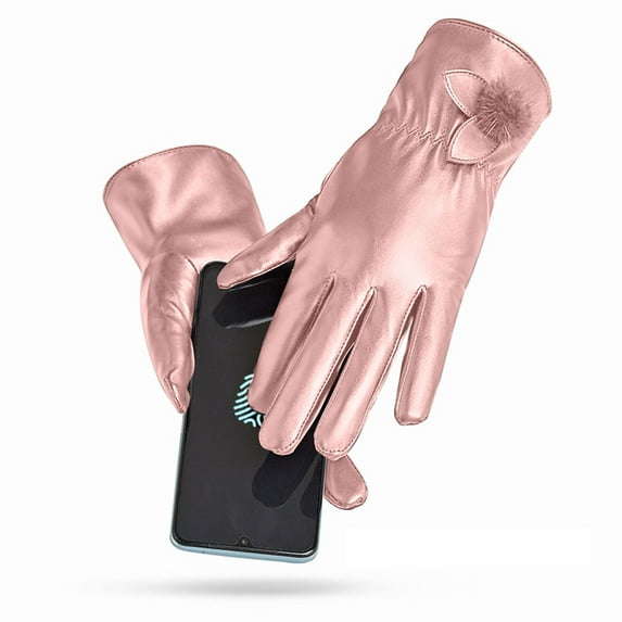 EARKITY Winter Gloves for Women, Winter Leather Gloves, Soft Warm Driving Cycling Mitten, Winter Warm Cycling Driving Gloves, Fashion Driving Gloves, Touchscreen Texting Driving Gloves