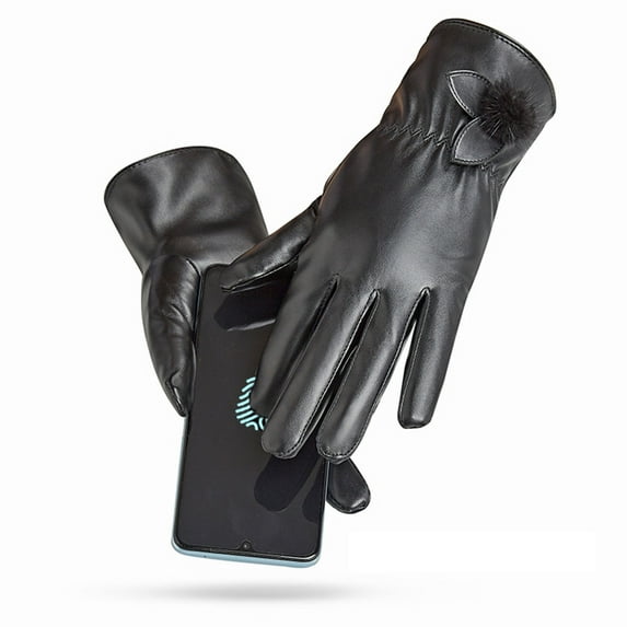 EARKITY Winter Gloves for Women, Winter Leather Gloves, Soft Warm Driving Cycling Mitten, Winter Warm Cycling Driving Gloves, Fashion Driving Gloves, Touchscreen Texting Driving Gloves