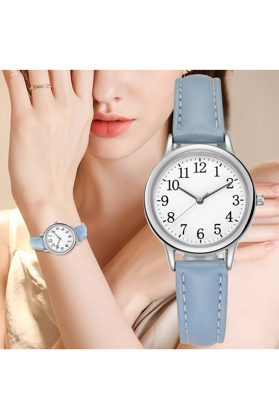 Womens Leather Watch, Fashion Casual Dress Watches, Roman Numerals Quartz Ladies Black Wrist Watch, Minimalist Ladies Casual Watch, Quality Gift Watch Women's Watch, 2024 Clearance Sales