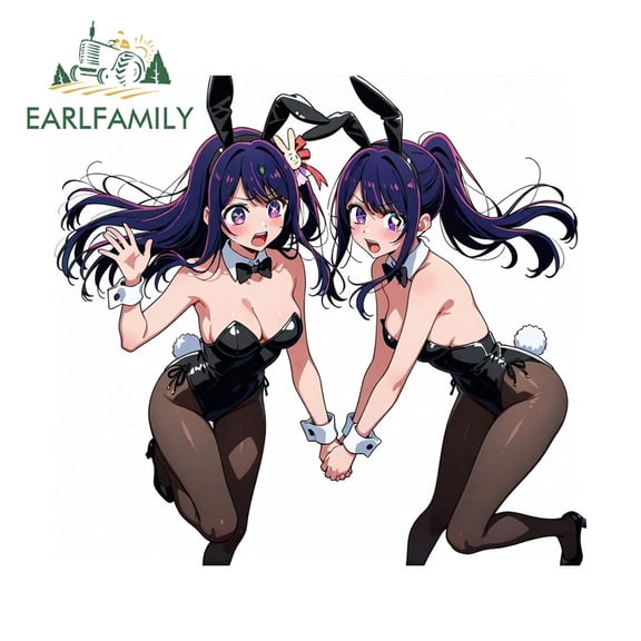 EARLFAMILY 5.1" Ai Hoshino Bunny Lady Pose Car Stickers Attractive Decals