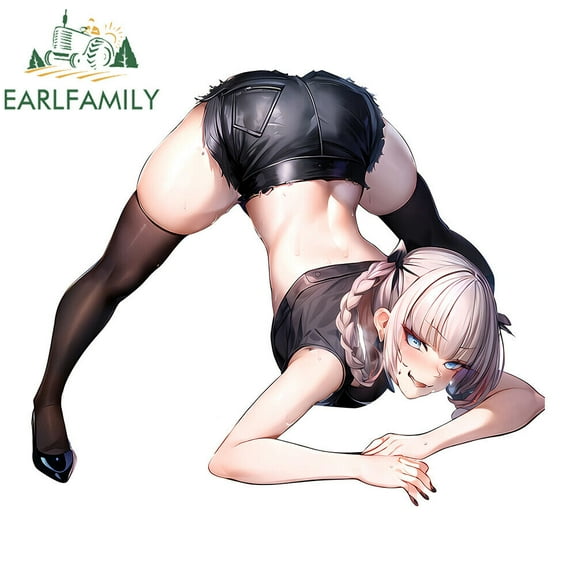EARLFAMILY 5.1" Alluring Nazuna Personalized Anime Car Decals Butt Up Cute Stickers