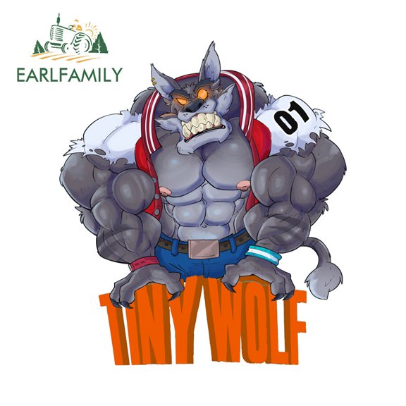 EARLFAMILY 5.1" Angry Furry Car Sticker Motorcycle Laptop Suitcase Windows JDM Vinyl Waterproof Decal Fashionable Scratch-Proof Car Door Protector