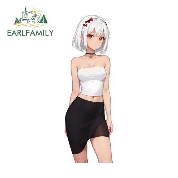 EARLFAMILY 5.1" Anime Girl Car Sticker Personality Trunk Campervan Helmet JDM Decals
