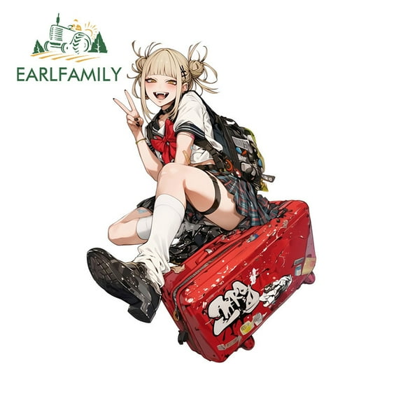 EARLFAMILY 5.1" Anime Girl Car Stickers Personality Waterproof Campervan Skateboard Laptop Vinyl Decal Amusing Occlusion Scratch Car Goods