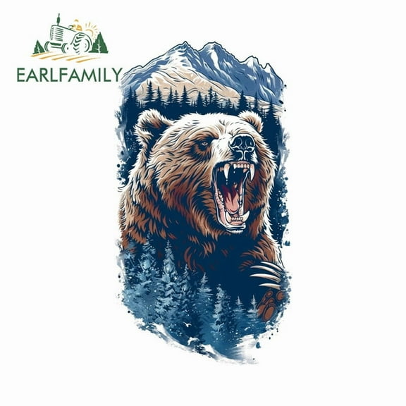 EARLFAMILY 5.1" Bear Car Sticker Waterproof Motorcycle Truck ATV RV JDM Decals