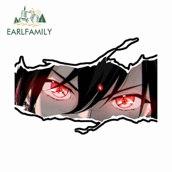 EARLFAMILY 5.1" Black Clover‌ Eyes Slap Car Stickers Humorous Waterproof Campervan Skateboard Laptop Vinyl Decal Occlusion Scratch Custom Printing