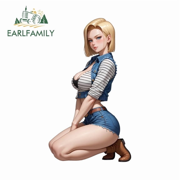 EARLFAMILY 5.1" Bulma Car Sticker Interesting Waterproof Motorcycle Luggage Skateboard Laptop 3D Decals Occlusion Scratch