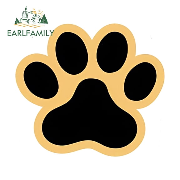 EARLFAMILY 5.1" Cat Paws Car Sticker Personality Occlusion Scratch Skateboard Trunk Rearview Mirror Windshield Vinyl Decal Waterproof Vinyl Car Wrap