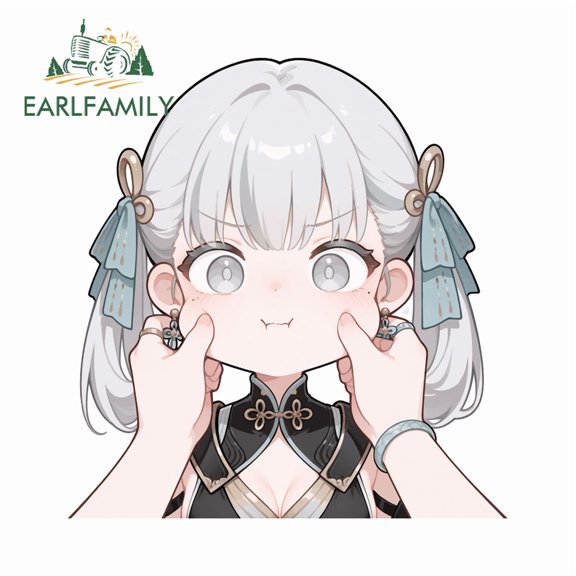 EARLFAMILY 5.1" Chibi WutheringWaves Car Stickers Cute Truck VAN Auto JDM Decals