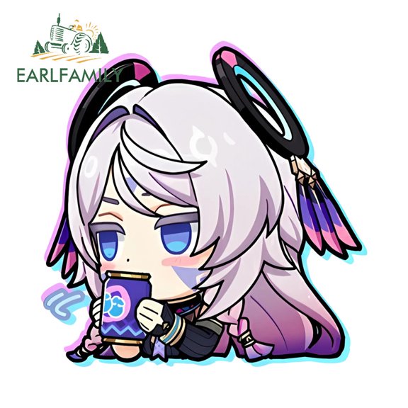 EARLFAMILY 5.1" Citlali Car Stickers Kawaii Motorcycle Rearview Mirror Helmet Trolley Waterproof Vinyl Decal Scratch-Proof Car Door Protector