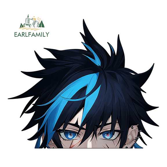 EARLFAMILY 5.1'' Cool Man Peeking Car Stickers Bumper Window Windshield Decal