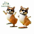 thumbnail image 1 of EARLFAMILY 5.1" Corgi with Headpone Car Stickers Humorous Waterproof Campervan Skateboard Vinyl Decal Amusing Occlusion Scratch Car Door Protector, 1 of 4