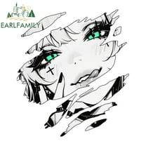 EARLFAMILY 5.1" Devil Girl Creative Tear Graffiti Anime Car Stickers Vinyl Decal