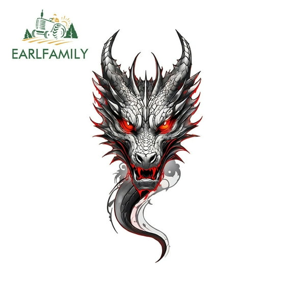 EARLFAMILY 5.1" Dragon Car Stickers Personality Waterproof Vinyl Decals Suitable for Motorcycle Skateboard Trunk Rear Windshield Custom Printing