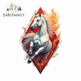 thumbnail image 1 of EARLFAMILY 5.1" Fire Horse Sign Car Stickers Personality Motorcycle Windshield Racing Drifting Scooter Waterproof PVC Decal Occlusion Scratch Decor, 1 of 4