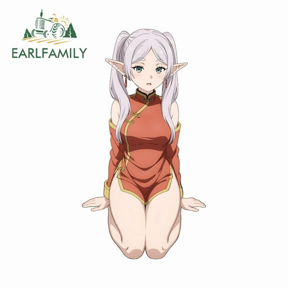 EARLFAMILY 5.1" Frieren Chinese Style Car Sticker Waterproof Vehicle JDM Decal