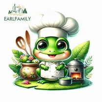 EARLFAMILY 5.1" Frog Graffiti Cartoon Car Stickers Fashionable Motorcycle Skateboard Suitcase Windshield Truck Vinyl Decal Scratch-Proof Car Label