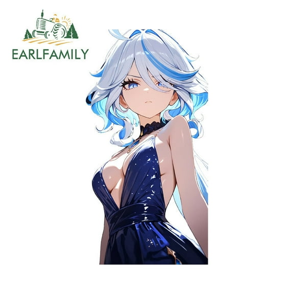 EARLFAMILY 5.1" Furina Car Stickers Personality Motorcycle Windshield JDM Decal